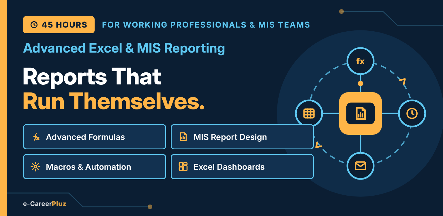 Advanced Excel & MIS Reporting course training in Madurai