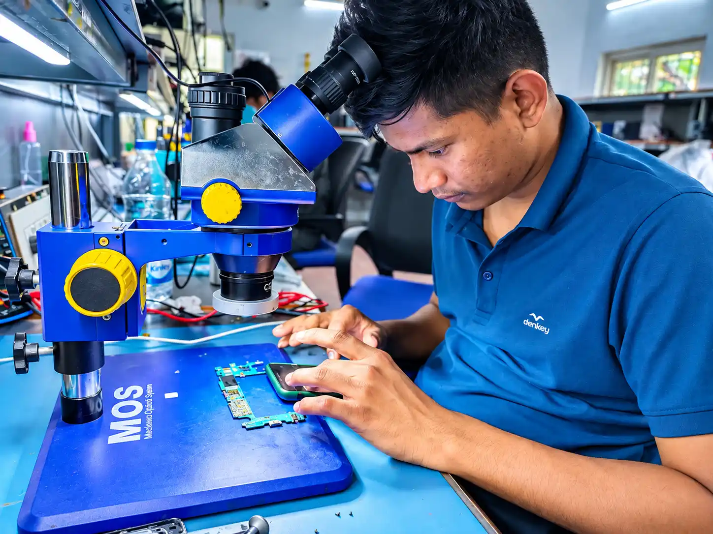 Mobile repair training and electronics workbench