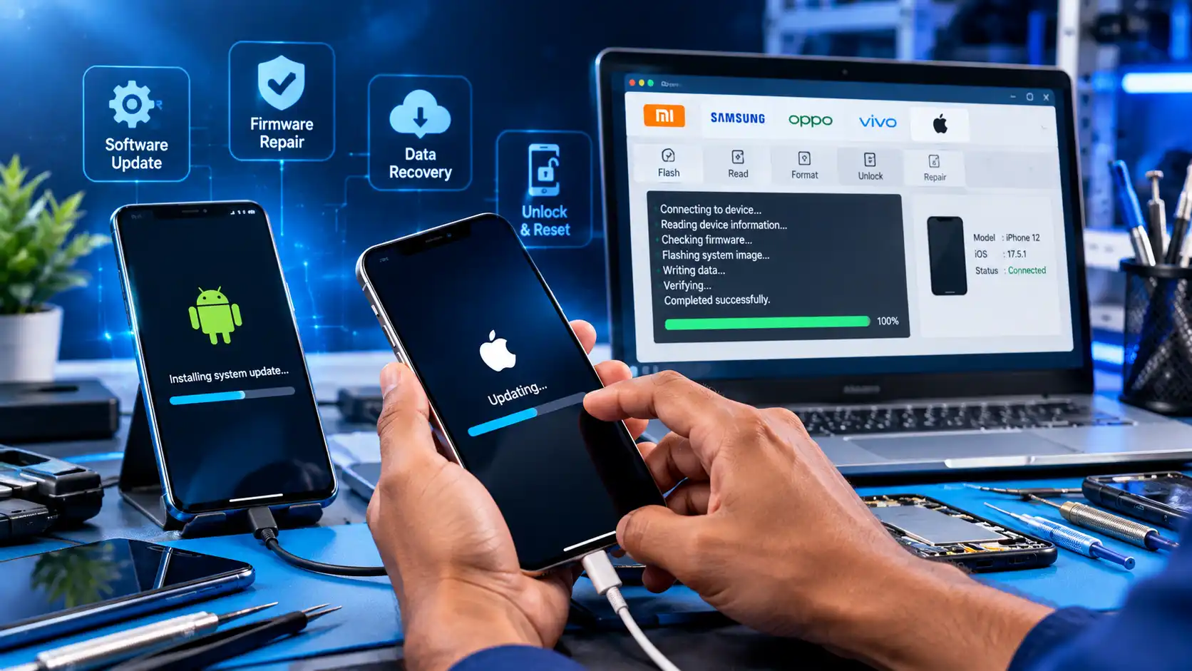 Android & iPhone Software Servicing training
